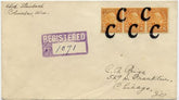 US Wisconsin, Columbus 638 Fancy Cancel Cover